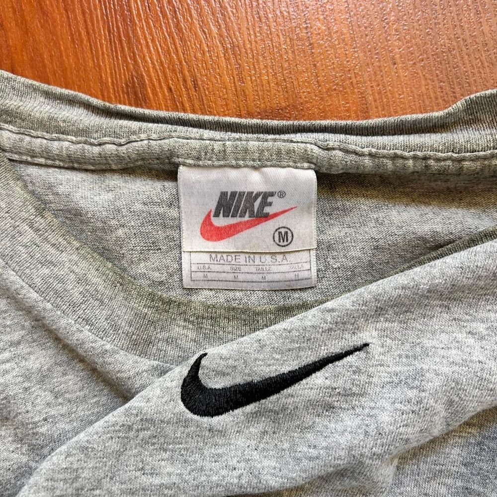 Nike vintage 90s made in USA swoosh embroidered boxy fit sports tee shirt